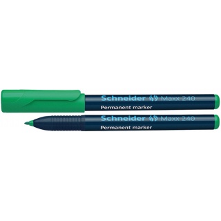 Marker permanentny SCHNEIDER Maxx 240, 1-2mm, zielony, Markery, Artykuły do pisania i korygowania