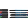 Universal permanent marker set SCHNEIDER Maxx 222, F, 0,7mm, 4 pieces, color mix