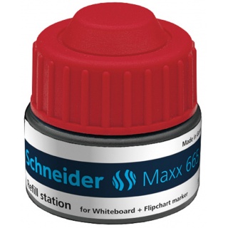 Stacja uzupełniająca SCHNEIDER Maxx 665, 30ml, czerwony, Markery, Artykuły do pisania i korygowania