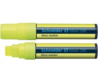Marker kredowy SCHNEIDER Maxx 260 Deco, 5-15mm, żółty, Markery, Artykuły do pisania i korygowania