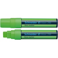 Marker kredowy SCHNEIDER Maxx 260 Deco, 5-15mm, jasnozielony, Markery, Artykuły do pisania i korygowania