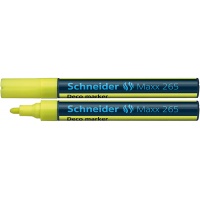 Marker kredowy SCHNEIDER Maxx 265 Deco, okrągły, 2-3mm, żółty, Markery, Artykuły do pisania i korygowania
