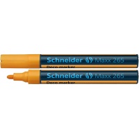Marker kredowy SCHNEIDER Maxx 265 Deco, okrągły, 2-3mm, pomarańczowy, Markery, Artykuły do pisania i korygowania