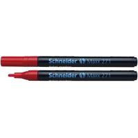Marker olejowy SCHNEIDER Maxx 271, okrągły, 1-2mm, czerwony, Markery, Artykuły do pisania i korygowania