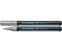 Marker olejowy SCHNEIDER Maxx 271, okrągły, 1-2mm, srebrny, Markery, Artykuły do pisania i korygowania