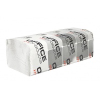 Ręczniki składane ZZ makulaturowe 1-warstwowe 4000 listków 20szt. białe, Ręczniki papierowe i dozowniki, Artykuły higieniczne i dozowniki