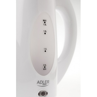 Czajnik elektryczny ADLER AD 1208, 1, 8L, tworzywo, biały, Czajniki, Wyposażenie biura