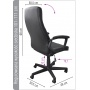 Fotel biurowy OFFICE PRODUCTS Kreta, czarny, Krzesła i fotele, Wyposażenie biura
