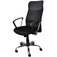 Fotel biurowy Korfu czarny, Krzesła i fotele, Wyposażenie biura