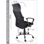 Fotel biurowy OFFICE PRODUCTS Korfu, czarny, Krzesła i fotele, Wyposażenie biura