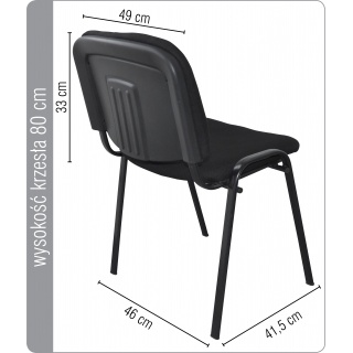 Krzesło konferencyjne OFFICE PRODUCTS Kos, czarny, Krzesła i fotele, Wyposażenie biura