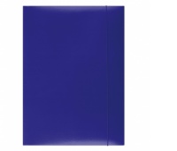Elasticated File, OFFICE PRODUCTS, cardboard/lacquered, A4, 350 gsm, 3 flaps, blue