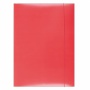 Teczka z gumką OFFICE PRODUCTS, karton/lakier, A4, 350gsm, 3-skrz., czerwona, Teczki płaskie, Archiwizacja dokumentów