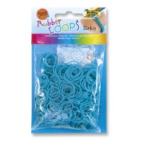 RUBBER LOOPS bands 500 pcs turquoise