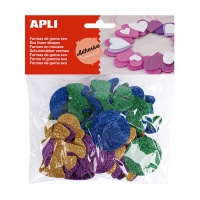 Naklejki APLI Eva, literki, brokatowe, 52 szt., mix kolorów, Produkty kreatywne, Artykuły szkolne