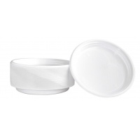 Plastic plate, OFFICE PRODUCTS< diameter 22cm, 100 pieces, white