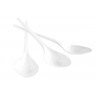 Plastic spoon, OFFICE PRODUCTS, 17 cm,, 100 pieces, white
