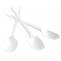 Plastic teaspoon, OFFICE PRODUCTS, 12 cm,, 100 pieces, white