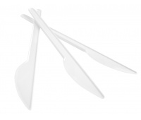 Nóż plastikowy OFFICE PRODUCTS, 17cm, 100szt., biały, Naczynia jednorazowe i serwetki, Artykuły higieniczne i dozowniki
