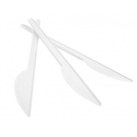 Nóż plastikowy OFFICE PRODUCTS, 17cm, 100szt., biały, Naczynia jednorazowe i serwetki, Artykuły higieniczne i dozowniki