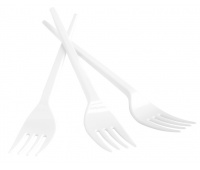 Plastic fork, OFFICE PRODUCTS, 17 cm, 100 pieces, white