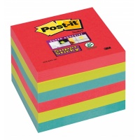 Bloczek samop. POST-IT® Super Sticky (654-6SS-JP) 76x76mm 6x90 kart. sercowe kolory, Bloczki samoprzylepne, Papier i etykiety