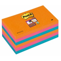 Self- adhesive pad Post-it® Super Sticky (655-6SS-EG) 127x76xmm 6x90 sheets radiant colours