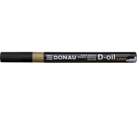 Marker olejowy DONAU D-Oil, okrągły, 2,2mm, złoty, Markery, Artykuły do pisania i korygowania