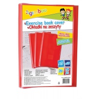 School exercise book cover, GIMBOO, crystal, A5, 150 micron., red