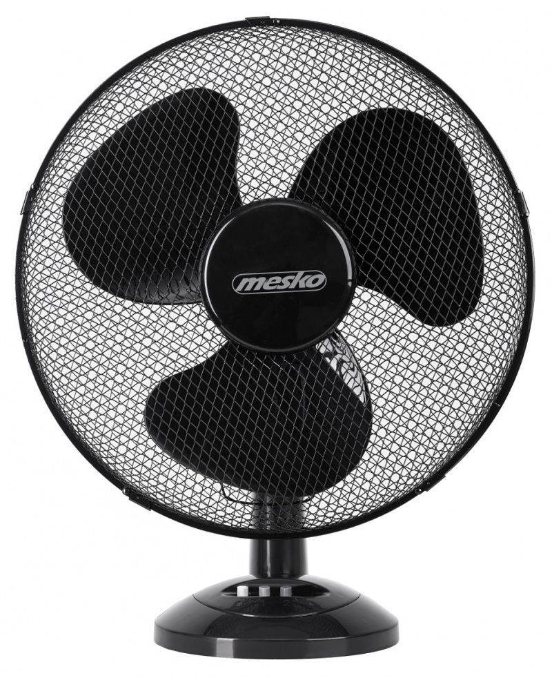 Fan MESKO, desk, dia. 23cm, 45W, black, Fans, Office equipment