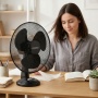 Fan MESKO, desk, dia. 23cm, 45W, black, Fans, Office equipment