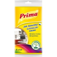 Ściereczki PRIMA Neon, 6szt., mix kolorów, Akcesoria do sprzątania, Artykuły higieniczne i dozowniki