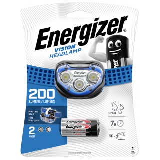 Latarka czołowa ENERGIZER Headlight 6 Led + 3szt. baterii AAA, czarna, Latarki, Urządzenia i maszyny biurowe