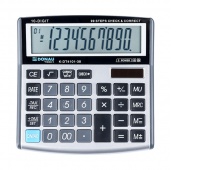 Office calculator DONAU TECH, 10 digits. display, dim. 136x134x28 mm, silver
