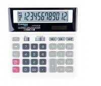Kalkulator biurowy DONAU TECH, 12-cyfr. wyświetlacz, wym. 155x152x28 mm, biały, Kalkulatory, Urządzenia i maszyny biurowe