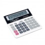 Kalkulator biurowy DONAU TECH, 12-cyfr. wyświetlacz, wym. 155x152x28 mm, biały, Kalkulatory, Urządzenia i maszyny biurowe
