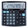 Kalkulator biurowy DONAU TECH, 12-cyfr. wy?wietlacz, wym. 136x134x28 mm, czarny