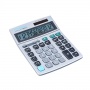 Kalkulator biurowy DONAU TECH, 12-cyfr. wyświetlacz, wym. 210x154x37 mm, metalowa obudowa, srebrny, Kalkulatory, Urządzenia i maszyny biurowe