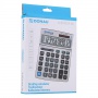 Kalkulator biurowy DONAU TECH, 12-cyfr. wyświetlacz, wym. 210x154x37 mm, metalowa obudowa, srebrny, Kalkulatory, Urządzenia i maszyny biurowe