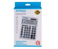 Office calculator DONAU TECH, 12 digits. display, dim. 210x154x37 mm, metal housing, silver, Calculators, Office appliances and machines