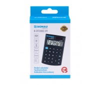 Pocket calculator DONAU TECH, 8 digits. display, dim. 97x60x10 mm, black, Calculators, Office appliances and machines