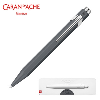Pióro kulkowe CARAN D'ACHE 849, w pudełku, szare, Pióra, Artykuły do pisania i korygowania