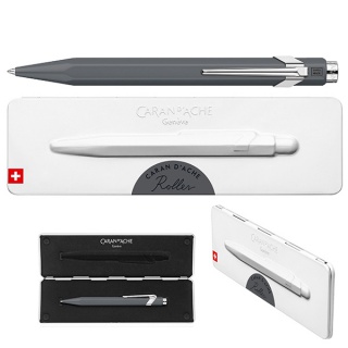 Pióro kulkowe CARAN D'ACHE 849, w pudełku, szare, Pióra, Artykuły do pisania i korygowania