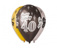 BALONY PREMIUM "HAPPY BIRTHDAY 40" METAL.12" /6/, Podkategoria, Kategoria