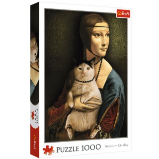 PUZZLE1000 - Dama z kotem=, Podkategoria, Kategoria