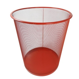 KOSZ METALOWY CZERWONY