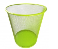 KOSZ METALOWY ZIELONY, Kosze, Wyposażenie biura