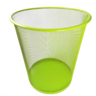 KOSZ METALOWY ZIELONY, Kosze, Wyposażenie biura