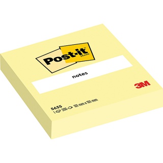 Karteczki samoprzylepne POST-IT® (5635), 100x100mm, 1x200 kart., żółte, Bloczki samoprzylepne, Papier i etykiety