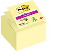Post-it® Super Sticky Pop-up Notes, 4" x 4", Canary Yellow, Lined, 90 Sheets/Pad, 5 Pads/Pack, Self-adhesive pads, Paper and labels